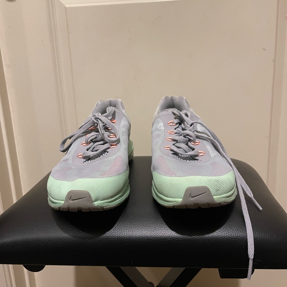 Nike Gray and Green Athletic Shoes